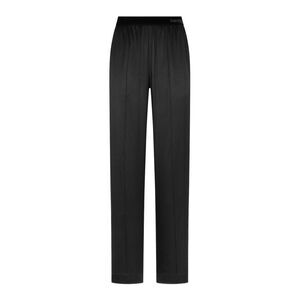 Tom Ford Women Black Stretch Silk Satin Trousers